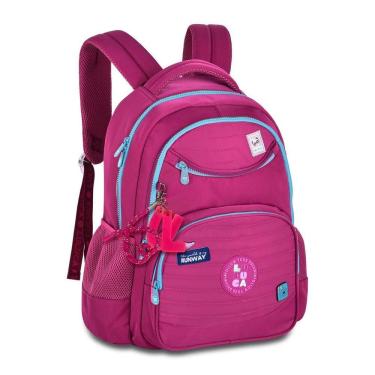 Imagem de Mochila Escolar Luluca Bolsa Feminina Juvenil Premium - Rosa