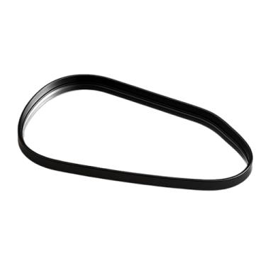 Imagem de Bandeja Espelhada Decorativa Banheiro Luxo Lavabo Multiuso Casa Decoração(Espelhada Curvas Preto)