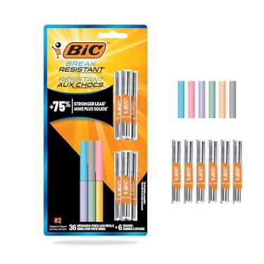 Imagem de BIC Lapiseira resistente a quebras com absorção de choque e borracha jumbo torcida, 12 unidades