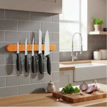 Imagem de Barra Magnética Para Facas (Porta Facas) - Fixação 3M - Diversas Cores