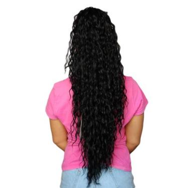 Imagem de Rabo De Cavalo Cacheado 70Cm Fibra Bio Orgânica Castanho 4 - Ser Mulhe