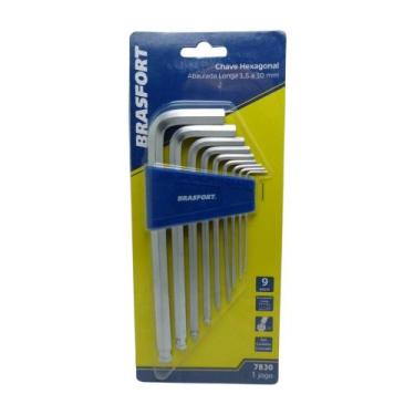 Imagem de Jogo Chave Hexagonal Longa 1.5 a 10 mm - 9 Pçs (Torx) - Brasfort