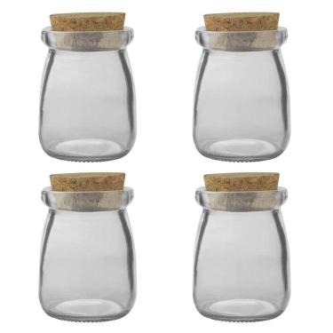 Imagem de 4 Porta Condimentos De Vidro Com Rolha 100Ml 1989 Lyor