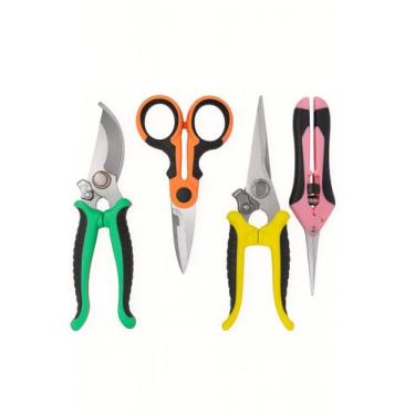 Imagem de Kit 4 Tesouras de Poda Para Jardinagem Galhos Folhas Plantas - CASA, C