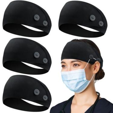 Imagem de Bandanas ABAMERICA com botão para máscara, elástico antiderrapante