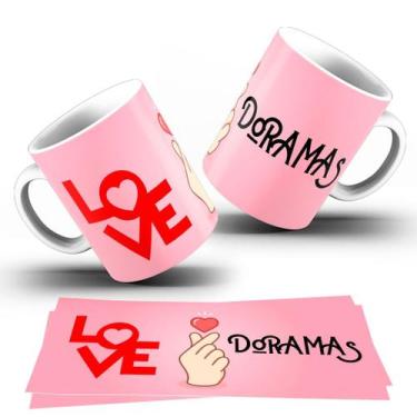 Imagem de Caneca Dorama Coreano  Caneca de Porcelana 325ml Branca  Presente Geek