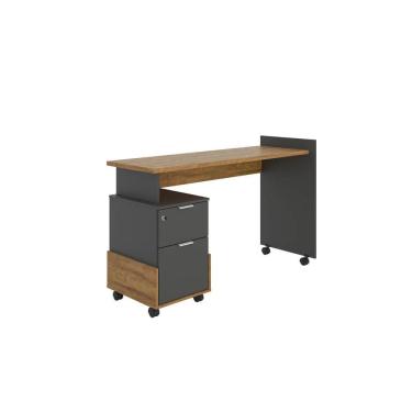 Imagem de Office Alessa Módulo 1 Amêndoa/grafite - Lukaliam