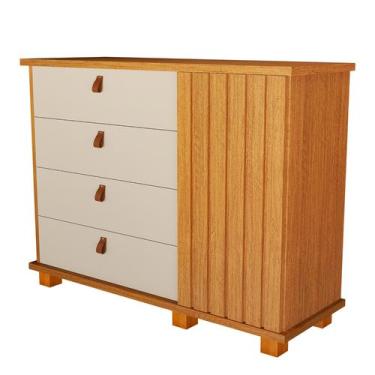 Imagem de Cômoda Ripada para Quarto e Sala - Móvel Organizador com Design Modern