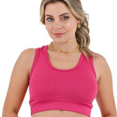 Imagem de Top Feminino Suplex Confort Reforçado Moda Esportiva Básica s/Bojo Sli