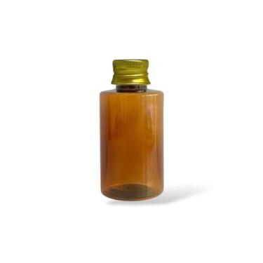 Imagem de Kit 20 Frascos Pet Cilíndrico 60ml Âmbar com Tampa de Alumínio - Embal