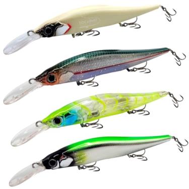 Imagem de Kit Isca Artificial Yara Maquina +1 Barbela Grande 9,8cm 4 Unidades