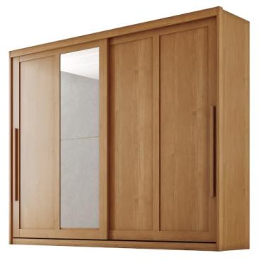 Imagem de Guarda Roupas Casal 2 Portas de Correr com Espelho 100% MDF 6 Gavetas Firenze