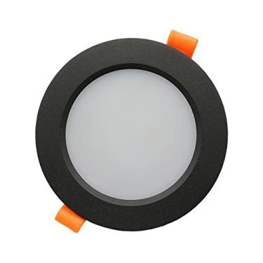 Imagem de KSSTEVNBD 3 polegadas Ultra Slim Ring Down Lights 7W Modern Led Downlight holofotes de teto luminárias para sala de estar, sala de jantar, cozinha (abertura 9-10 cm)/preto/branco