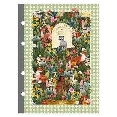 Imagem de Bloco de Folhas Caderno Argolado Fichario Colegial 17,7 x 24cm 80 Folh