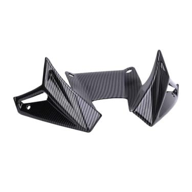 Imagem de Zhjvihx Winglet de Spoiler Dianteiro Nu para Motocicleta Melhora a Estabilidade de Pilotagem para CB500 2024-2025 ABS Spoiler Winglet Com Fluxo de Ar Ideal, Protege Os Pilotos de (Padrão de fibra de