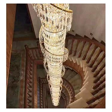 Imagem de Candelabros, castiçal de luxo, candeeiro de sala de estar oco de construção duplex, castiçal, candelabro de corredor de moderno simples