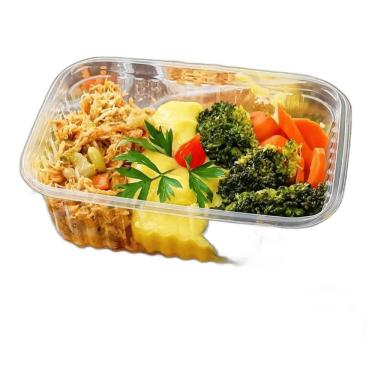 Imagem de Kit 24 Unid. Pote Plastico Descartável 500 Ml Microondas