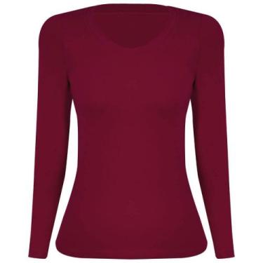 Imagem de Blusa Manga Longa Sem Costura Lupo 45138-001, Vermelho, GG