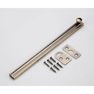 Imagem de SUYA Trava deslizante oculta de 90/180 graus, parafuso de superfície de latão sólido de 20 cm em bronze antigo, trava elegante e segura para portas francesas/cercas de madeira/portões/armários ou