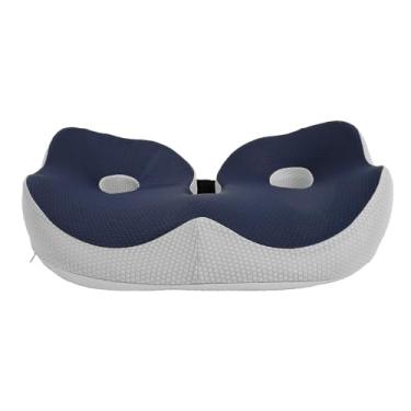 Imagem de AYNEFY Almofada de Espuma de Memória para Cóccix, Suporte Ergonômico e Confortável para Cadeira de Escritório e Assento de Carro, Alivia a Pressão para Uso Durante Todo o Dia (Azul escuro)
