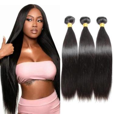 Imagem de Pacotes de cabelo Biottihair Straight Brazilian Remy 56-66cm pretos