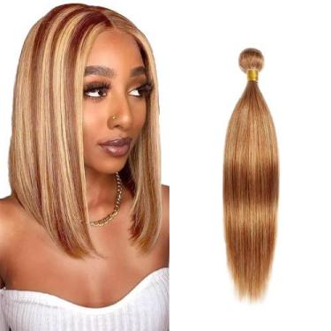 Imagem de Pacotes de cabelo HuxoWax 30 cm Honey Blonde Straight 8A Brazilian