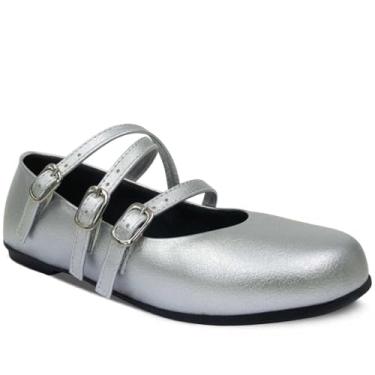 Imagem de Sapatilha Infantil Feminina 28ao36 Fashion Menina 02.52J (Prata, BR, Criança de 4 a 8 anos, Numérico, 28)