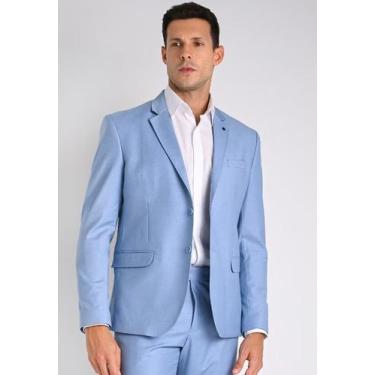 Imagem de Terno Slim Masculino Gabardine Azul Serenity Jordhan, Azul serenity, 4