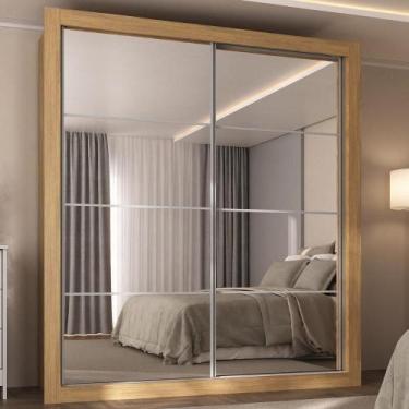 Imagem de Guarda-roupas Casal Com Espelho 2 Portas De Correr 4 Gavetas Malibu Mu