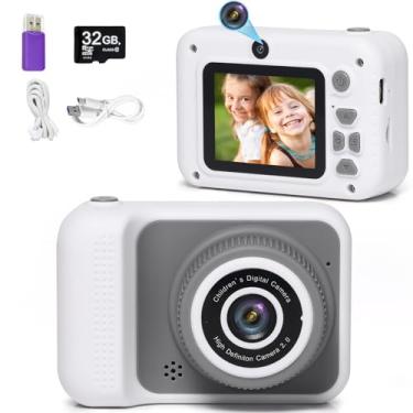 Imagem de Brinquedos para câmera infantil, para meninos e meninas, câmera digital JUVNAWEZ para crianças, presente de Natal e aniversário para crianças de 3 anos, 4, 5, 6, 7, 8, 9 e 10 anos, com cartão SD de 32