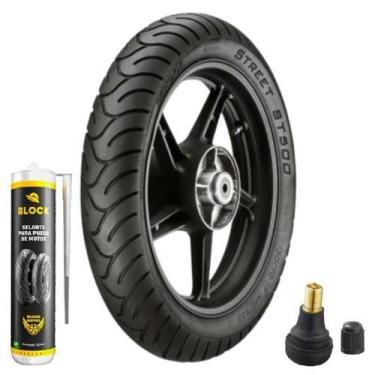 Imagem de Pneu Honda Cb 300r Ninja 300 140/70-17 Traseiro 66s St500 Vipal + Bico