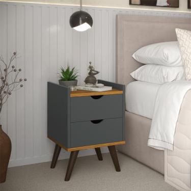 Imagem de Mesa de Cabeceira Juma - JM3 Moveis (Cinza/Freijó)