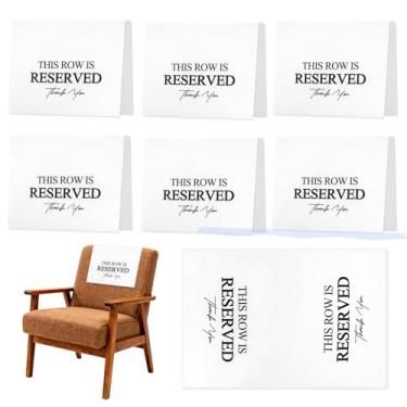 Imagem de Klmnop 6 peças de placas reservadas para cadeiras de assento, esta fileira é reservada para assentos de bancos de igreja, placas de casamento, decorações para festas, recepções, celebrações, reuniões