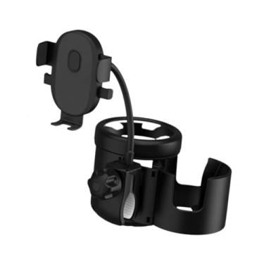 Imagem de YIJU Suporte para mamadeira, suporte para copo de bicicleta, universal giratório 3 em 1 para garrafas de bebidas com diâmetro de tubo de 23 mm.