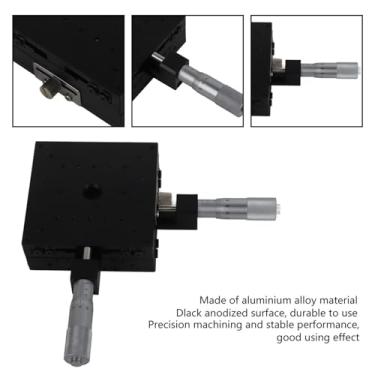 Imagem de XUXHOU Mesa Deslizante Manual do Micrômetro SEMY100-AC, Plataforma de Corte, Passos de Rolo Cruzados 100x100x40mm para Luminárias