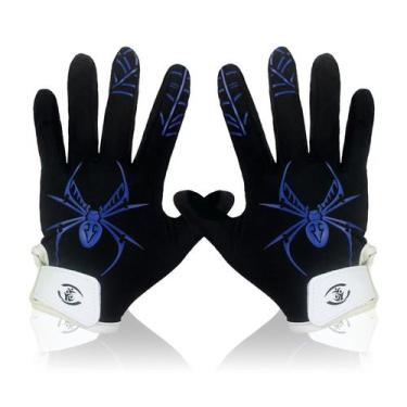 Imagem de Luvas de futebol hisptgo Youth Ultra Sticky para crianças azuis
