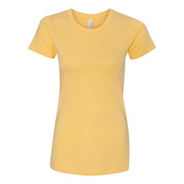 Imagem de Camiseta feminina CVC Next Level - branca, Banana Cream, Small