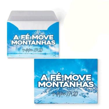 Imagem de Envelope Colado A Fé Move Montanhas - 100 Unidades - no-brand