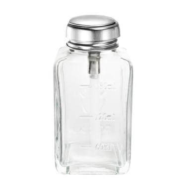 Imagem de YMCLUB Dispensador de vidro de 180 ml para acetona, removedor de esmalte e óleos essenciais - à prova de vazamento, recarregável, durável - ideal para salões de manicure, laboratórios ou uso doméstico