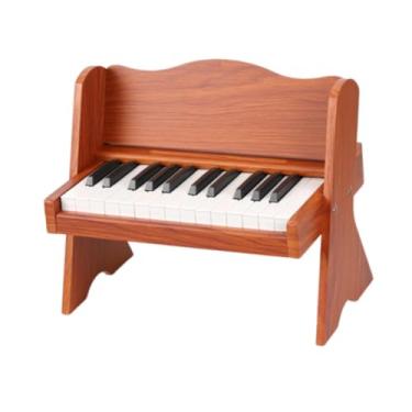 Imagem de Dynwave Teclado de piano infantil eletrônico, instrumento musical portátil, mini piano de madeira, Cor de Madeira Clara