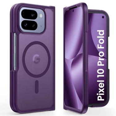 Imagem de Vividarm Capa dobrável para Google Pixel 10 Pro, compatível com MagSafe [sem protetor de tela] [proteção de nível militar] Capa fina translúcida fosca à prova de choque para Google Pixel 10 Pro Fold
