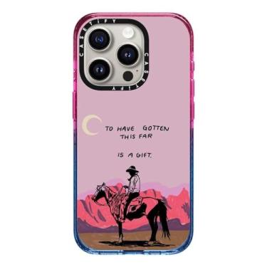 Imagem de CASETiFY Capa Impact para iPhone 15 Pro [4X testada contra quedas de grau militar/proteção contra quedas de 2,5 metros/compatível com Magsafe] - Cowboy Quest - Algodão doce