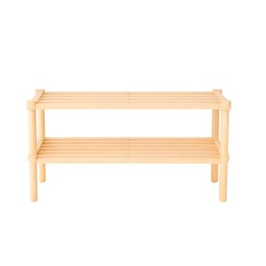 Imagem de Sapateira Hall de Entrada, Sapateira Madeira Organizadora Sapato Multiuso Reforçada Entrada Hall Banco Quarto, 29 X 26 X 63cm(Marrom-claro)