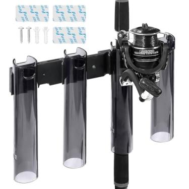 Imagem de e-jades 4 suportes de vara de pesca para barcos de pesca, pontão, garagem – armazenamento conveniente para varas de pesca, alicates, facas de filé e outros equipamentos – ferragens de montagem