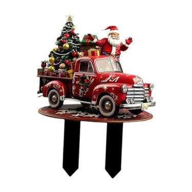 Imagem de Ｂｅｓｇａ Placa de Natal para Jardim, Enfeite de Jardim, 30 cm, Sinalização de Papai Noel, Decoração Natalina para Área Externa, Quintal, Gramado e Caminho.