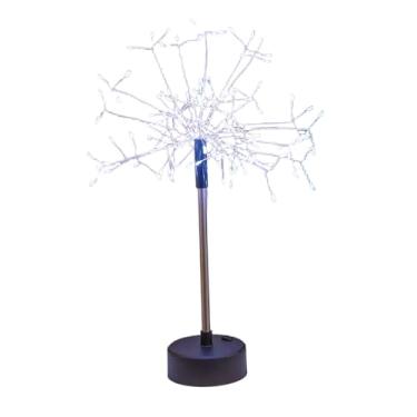 Imagem de Ioensy Abajur de mesa em formato de dente-de, luminária ambiente com fio de cobre, árvore de dente-de iluminada para mesa, festa, quarto e, Luz Branca