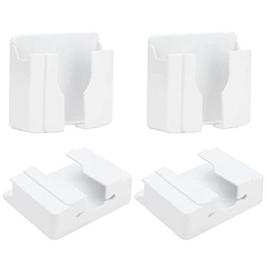 Imagem de YOUTHINK Prateleira de Armazenamento Montada na Parede de 4 Unidades, Material ABS, Suporte Versátil para Carregador de Telefone e Suporte de Controle Remoto para Quarto e Escritório, 10x8,6x3,5cm