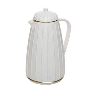 Imagem de Garrafa Térmica de Plástico para Café/Chá Carrossel Branca 1 Litro Wolff