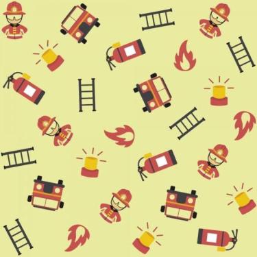 Imagem de Papel De Parede Infantil Bombeiro