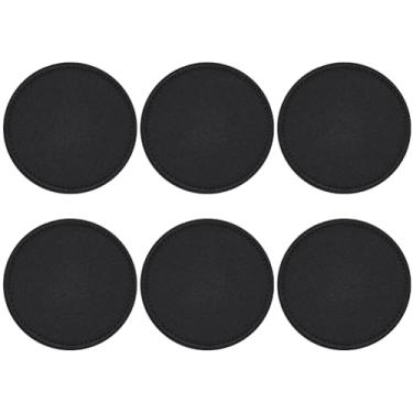 Imagem de WEBEEDY 6 Pçs Patch de Bandeira Preta Sólida Faça Você Mesmo Bordado em Branco Aplique Remendos Redondos Táticos Remendos de Gancho e Laço para Mochila Militar Fantasias de Natal, 3,1 polegadas